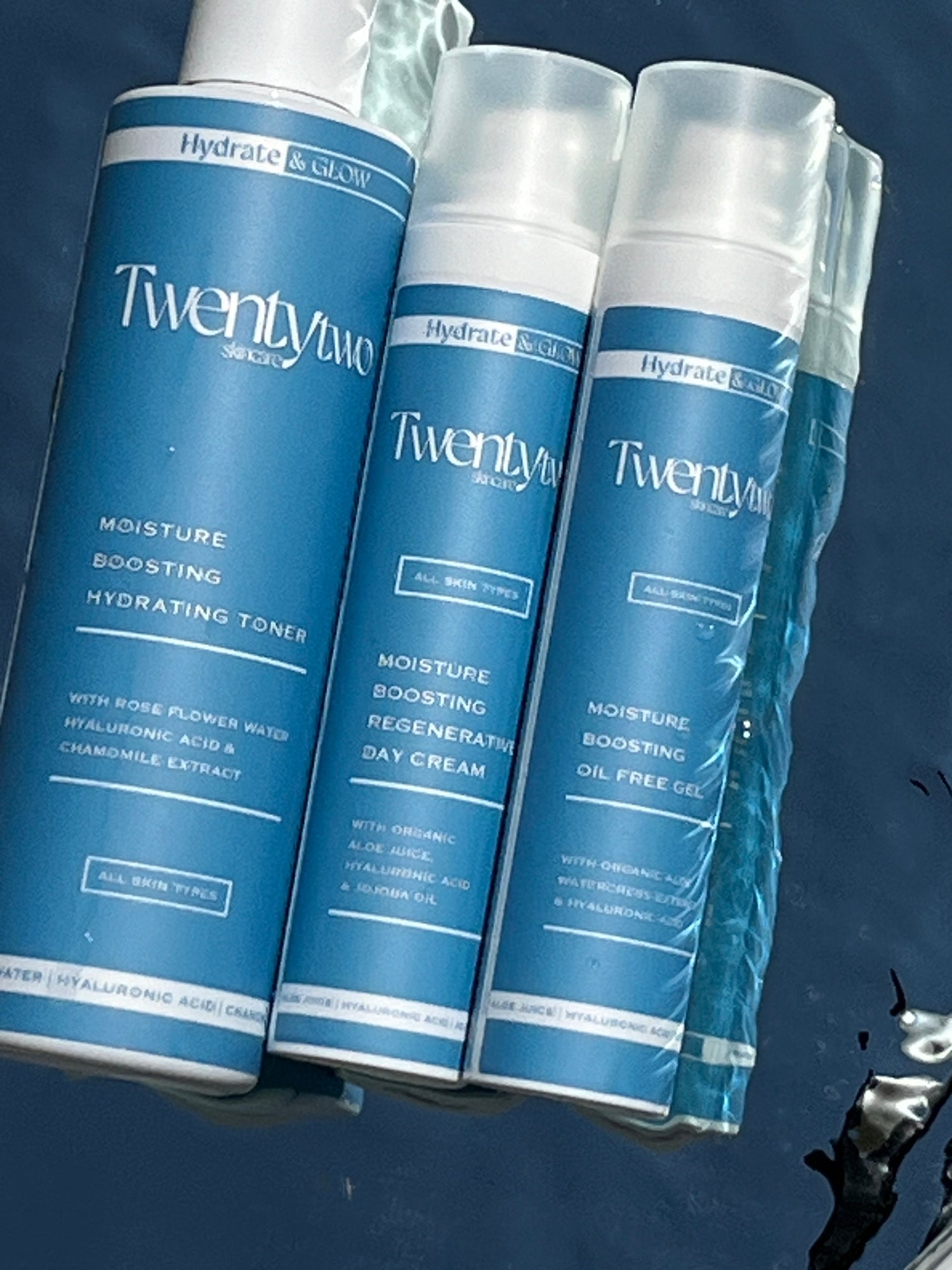 Hydrate & glow Twentytwo skincare natural certified award winning skincare