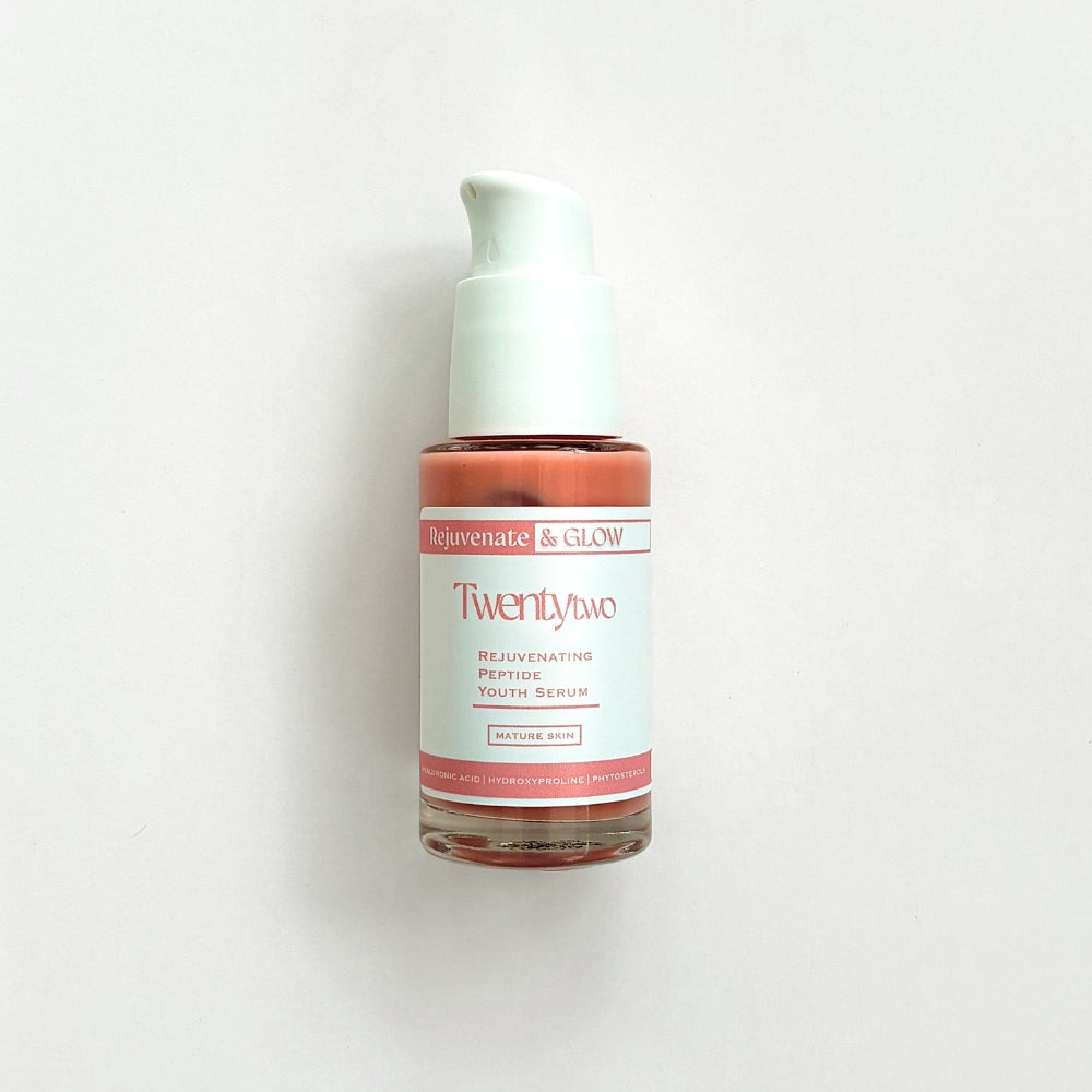 Rejuvenating peptide youth Serum Peptide Twentytwo Skincare anti-ageing natural certified skincare award winning European natural beauty award
