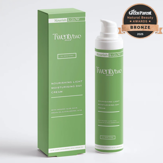 Twentytwo skincare natural clean award winning ethical skincare award winning the green parent bronze award 2025 winner
