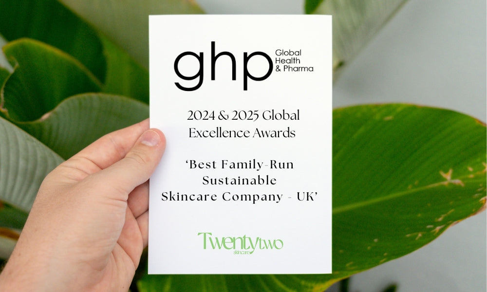 Twentytwo Skincare Wins Best Family-Run Sustainable Skincare Company 2025