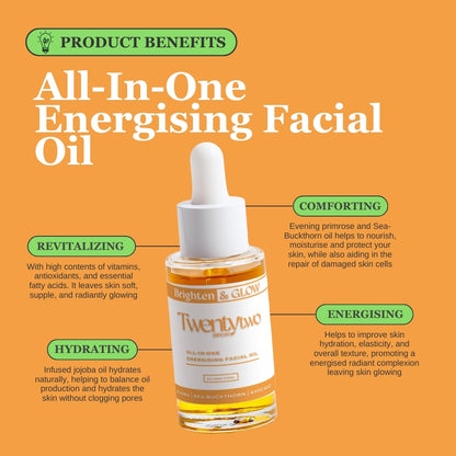 All-in-One Energising Facial Oil - Twentytwo skincare - natural certified skincare