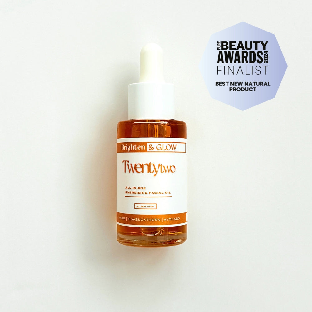 All-in-One Energising Facial Oil Twentytwo Skincare natural certified skincare - Pure Beauty Award Finalist - Best New Natural Product
