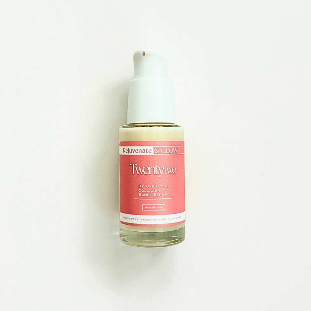 Rejuvenating Collagen Boost Serum Twentytwo natural skincare - luxury collagen boosting serum - best anti age skincare 