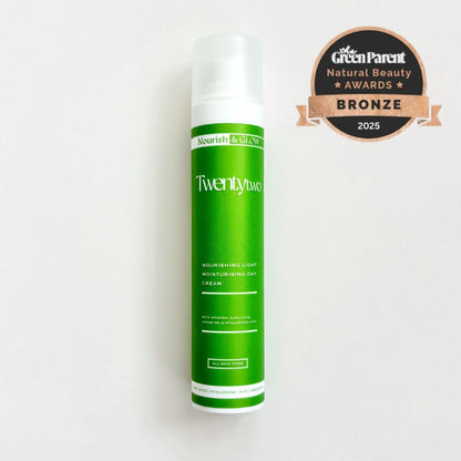 Twentytwo skincare natural clean award winning ethical skincare award winning the green parent bronze award 2025 winner 