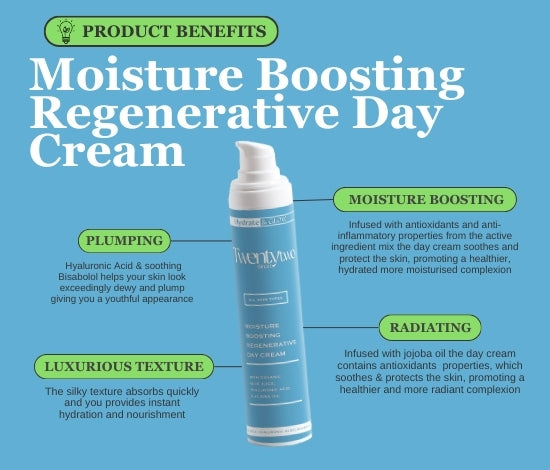 moisture boosting day cream - benefits - Twentytwo Skincare - twenty two - natural certified skincare