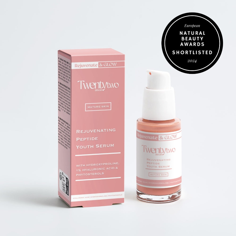 Rejuvenating peptide youth Serum - Twentytwo Skincare - anti-ageing - natural certified skincare - European natural beauty award